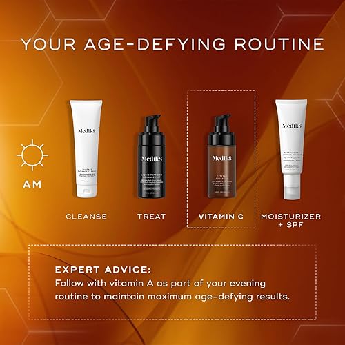 Miniatura 10 de Medik8 C-Tetra Advanced - Suero diario equilibrante, voluminizador e hidratante de vitamina C con ácido hialurónico, escualeno - Suaviza las líneas