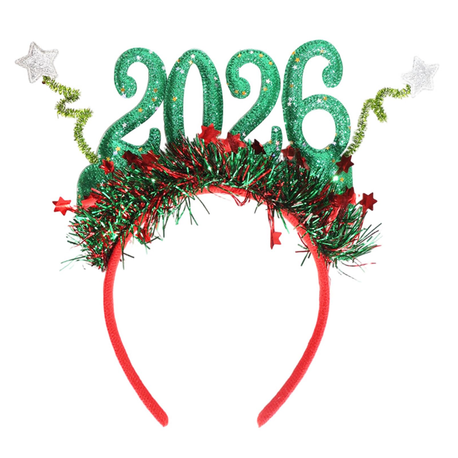 MICFENY 2026 Holiday Headbands Fashionable Christmas Headpiece Sequins Headbands for Christmas and New Year's Parties