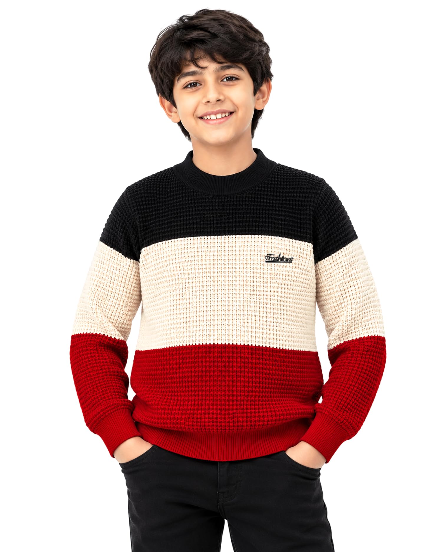 Kuchipoo Boys' Winter Wear Knitted Sweater | Full Sleeves Warm Pullover | Casual & Stylish Kids' Jumper-picture-40