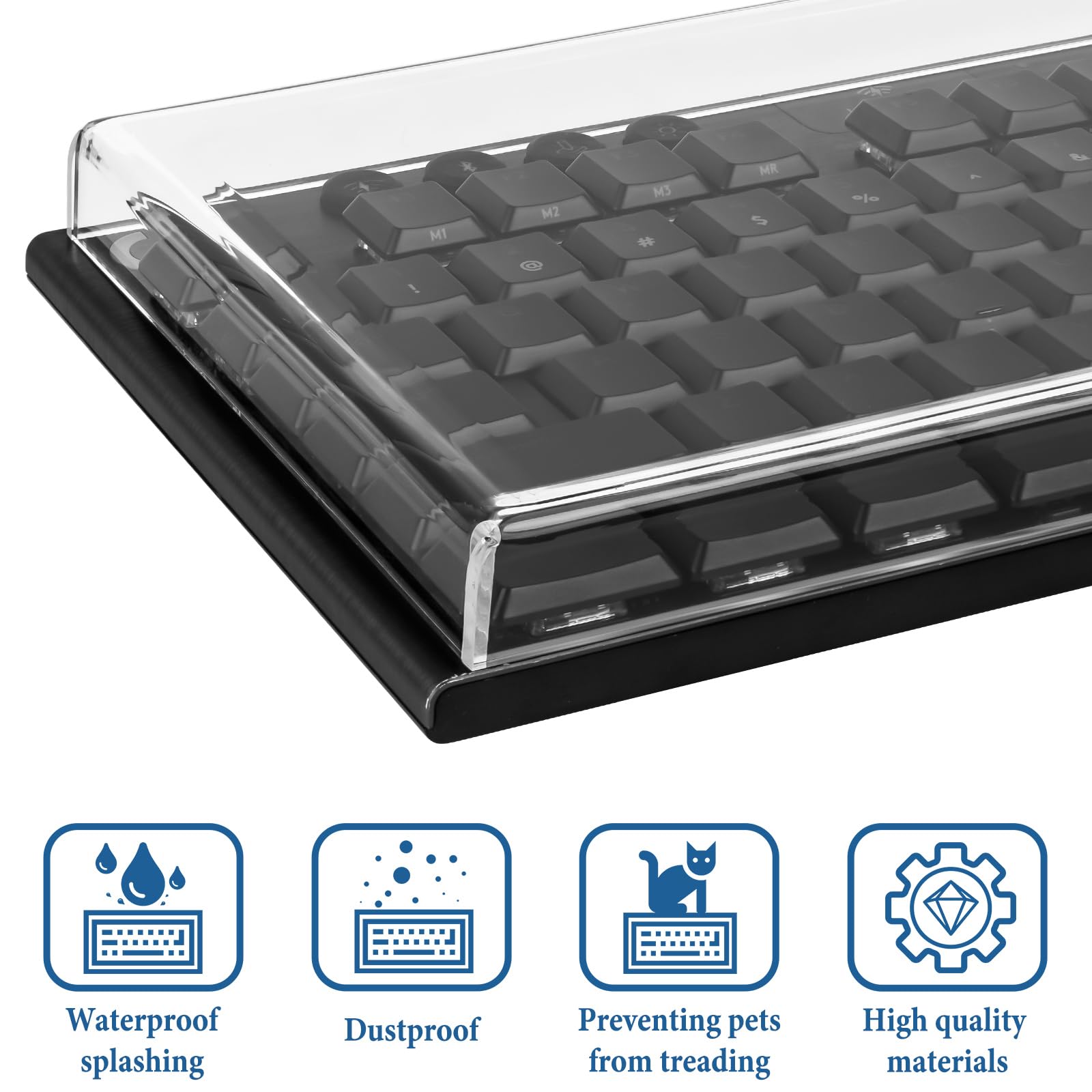 Geekria Copertura antipolvere per tastiera, copritasti in acrilico trasparente compatibile con Logitech G915 TKL / G915 X Lightspeed TKL / G715 / G713