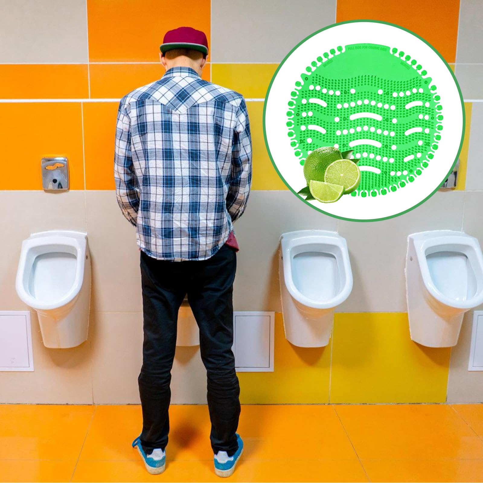 Urinalsieb, 16 Stück Urinalsieb Mit Duft (Apfel), Frischewirkung Pissoirsieb, Desodorierungsmittel Für Urinalsiebe, Urinal Einleger Matte, Pissoirsieb Spritzschutz Für Alle Gewerblichen Orte Wohnungen
