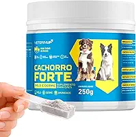 Suplemento Cachorro Forte Pelo & Derme 250g | Pele Saudável e Pelagem Forte | Auxilia na Queda de Pelos e Coceiras | Biotina, Zinco e Ômega 3 | VeterinUp