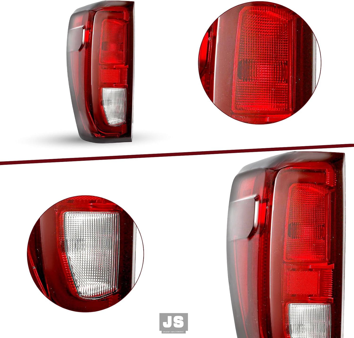 JSBOYAT Halogen Tail Light Assembly for 2019-2024 GMC Sierra 1500/2500HD/3500HD Brake Light Taillight Rear Lamp w/bulbs LH Left Driver Side