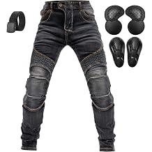 Men's Motorcycle Trousers Protective Safety Jeans Motocross Stretch Tear Resistant Daily Retro Racing Riding Jeans CE Raised Removable Armor