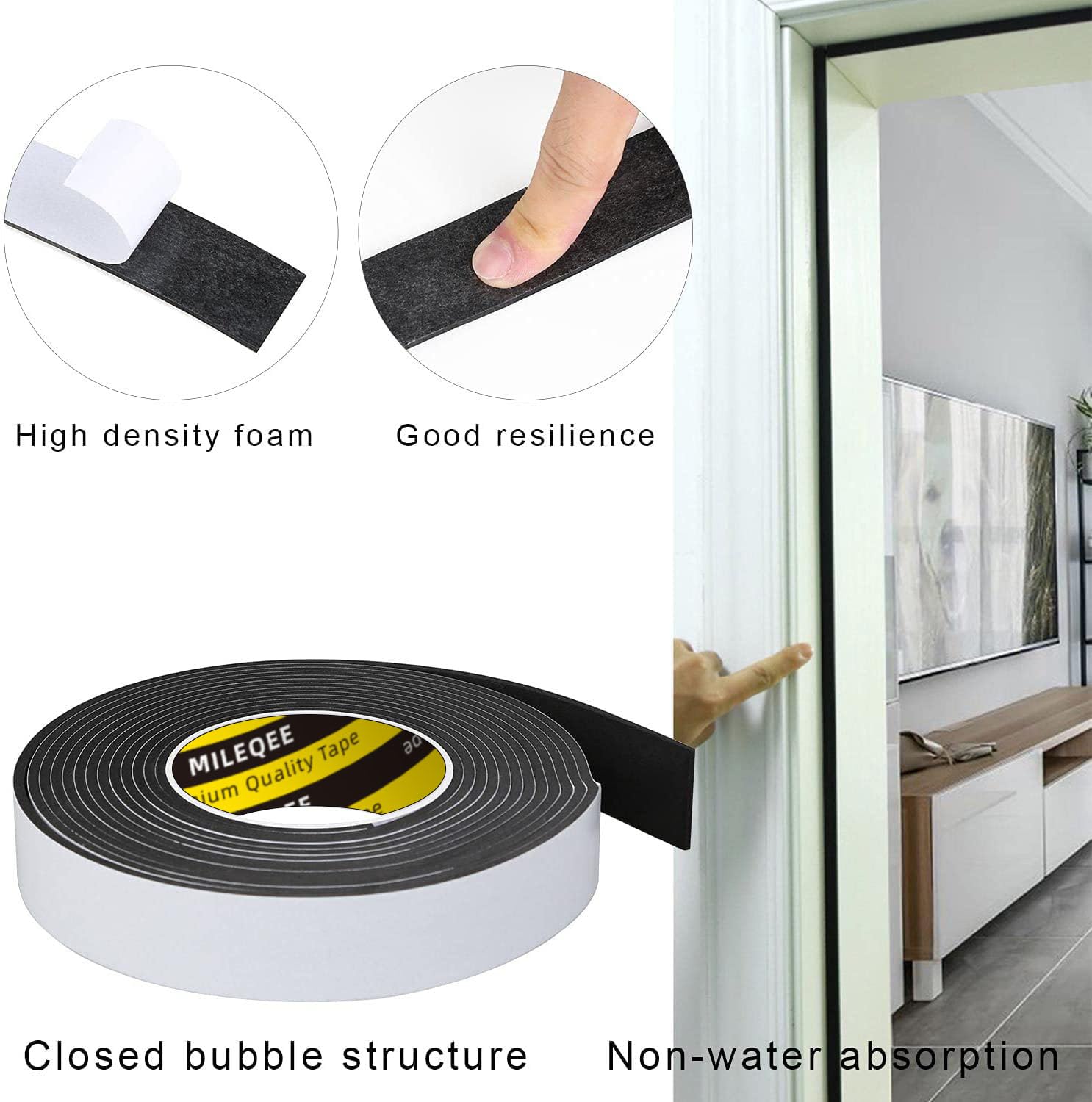 Neoprene Self Adhesive Backed Foam Sponge Strip - Foto 10