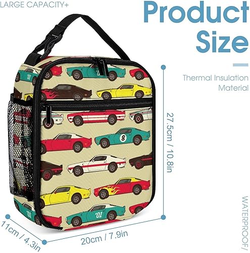 Miniatura 2 de LynaRei Lonchera térmica para niños, con diseño de caricaturas, colorido, portátil, reutilizable, pequeña, hielera, para escuela, trabajo, picnic