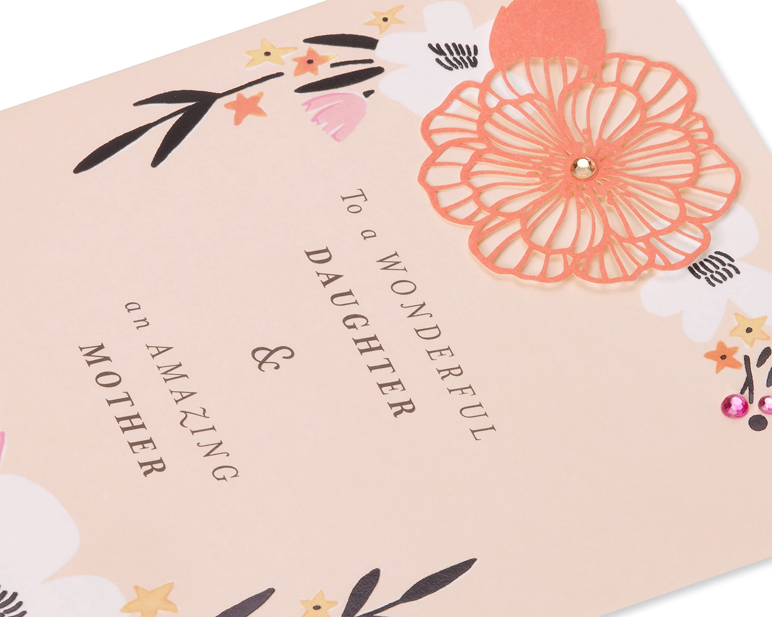 Papyrus Biglietto Per La Festa Della Mamma Per Figlia – 'Beauty You Have Created' – Con Lamina Glitterata, Gemme E Busta Decorata - 3