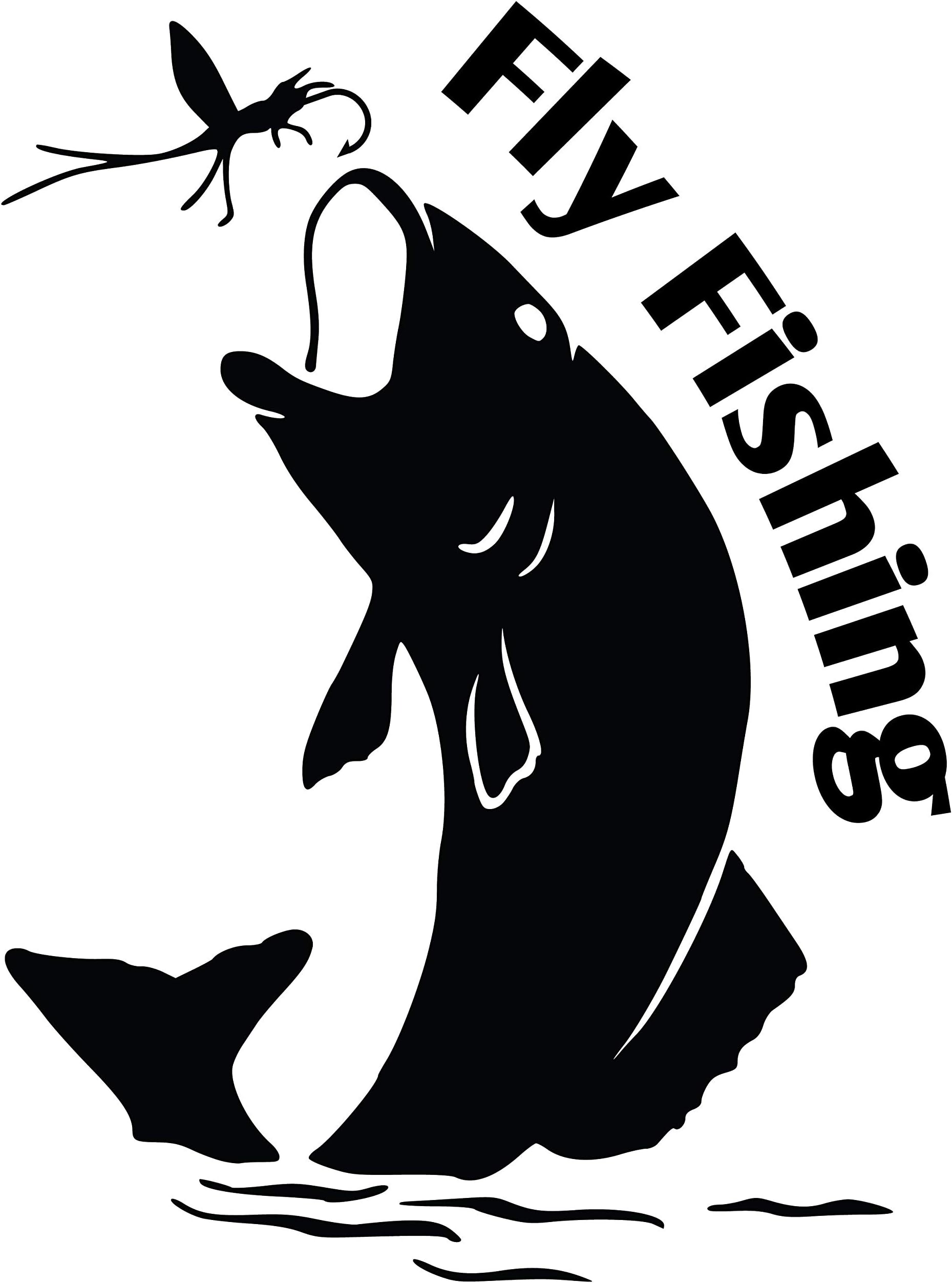 4 All Times Fly Fishing Automotive Car Decal for Cars, Trucks, Laptops (6.0 W x 8.0 H)