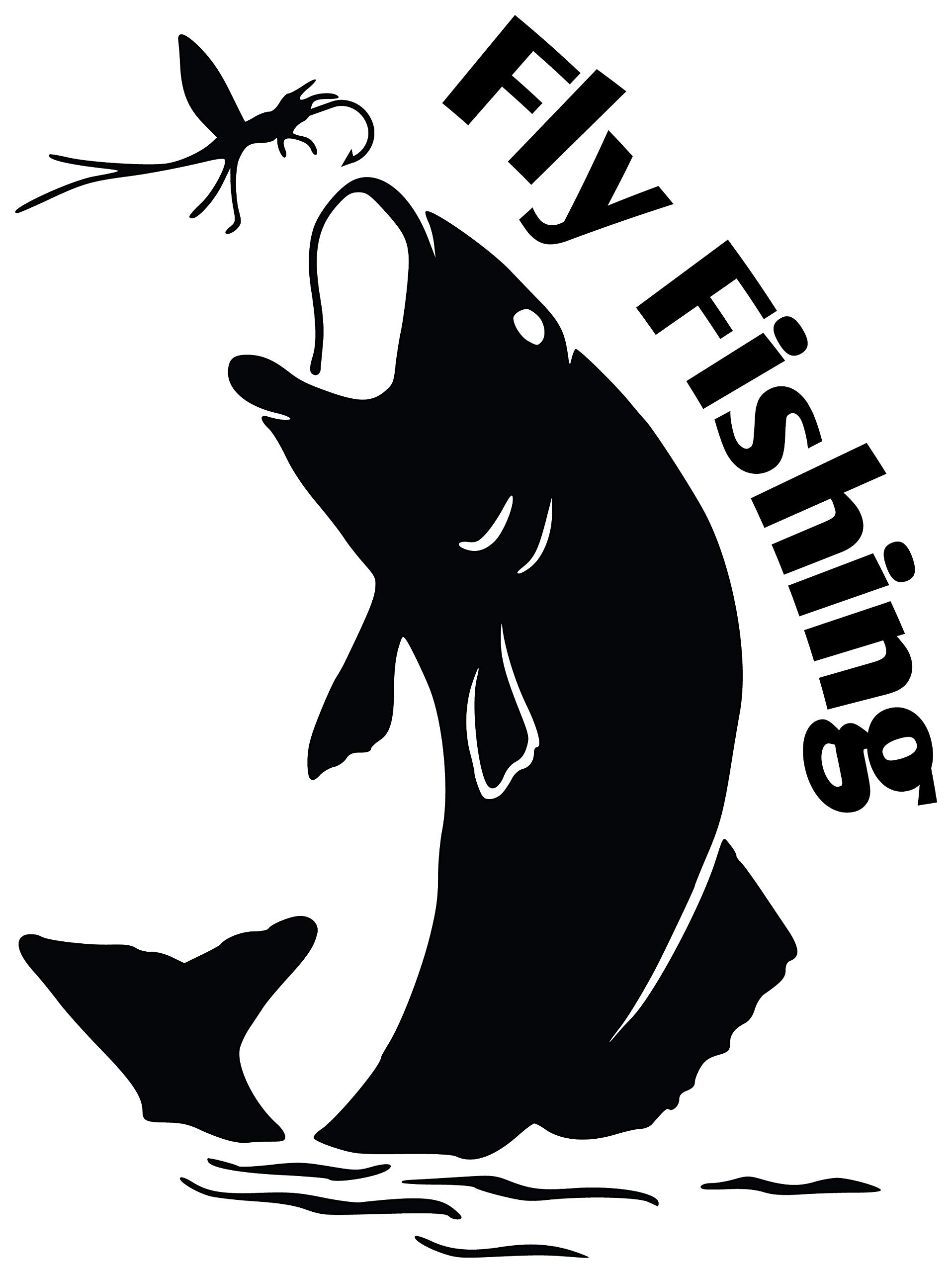 4 All Times Fly Fishing Automotive Car Decal for Cars, Trucks, Laptops (6.0 W x 8.0 H)