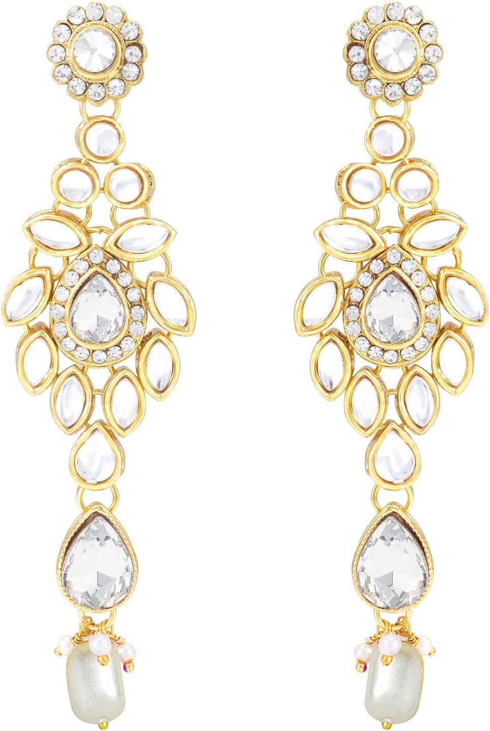 Aheli インディアン エスニック ゴールドメッキ グリーン ラニ パドマヴァティ クンダン パール ブライダル チョーカー ネッ