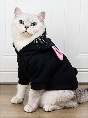 Miniatura 6 de QWINEE Sudadera con capucha para perro de cerdo, abrigo cálido para cachorro, sudadera para Navidad, Halloween, disfraz de perro, ropa de invierno