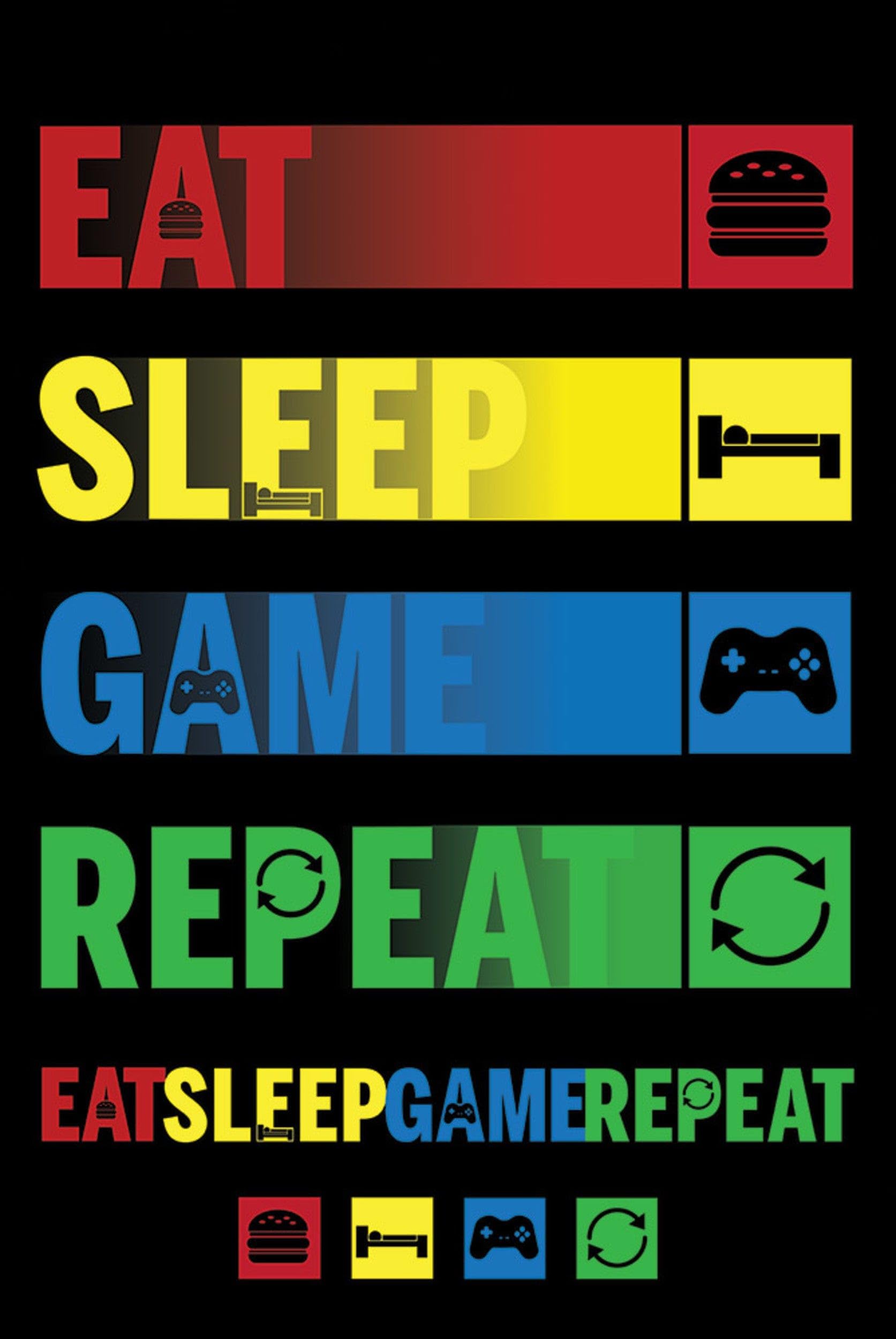 Pyramid Eat, Sleep, Game, Repeat (Maxi Poster 61 x 91.5 cm) Merchandising