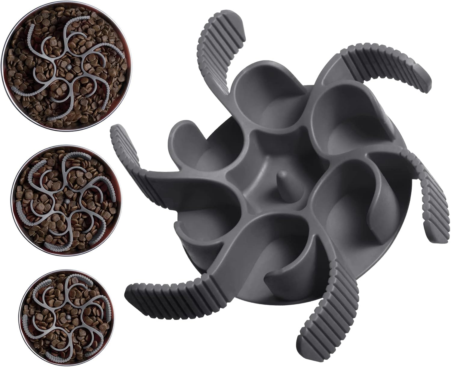 HICCPULE Slow Feeder Insert for Dog Bowls, Silicone Dog