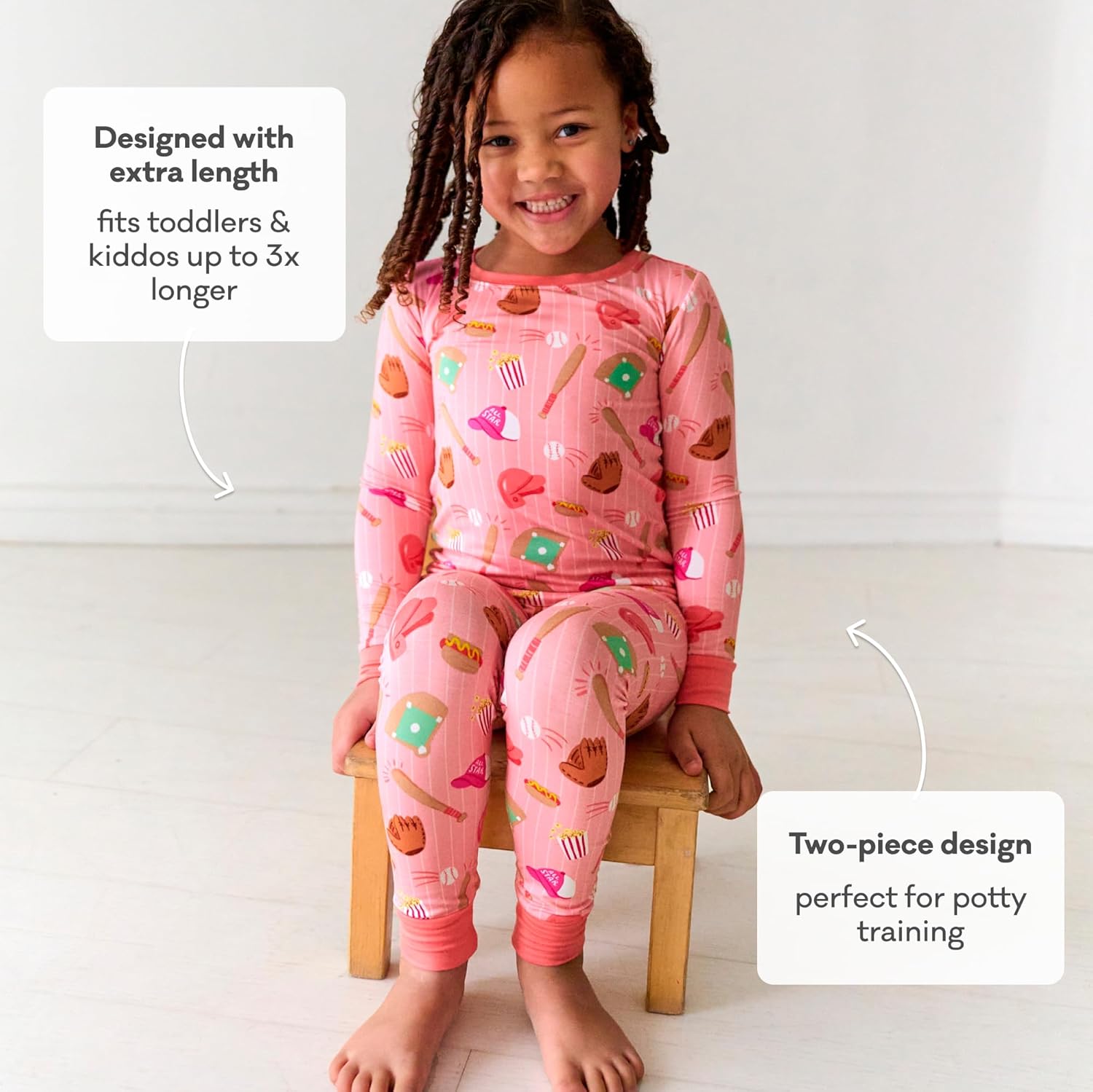 Little Sleepies Two-Piece Pajama Set for Boys & Girls, Soft Viscose from Bamboo Toddler Pajamas for Kids, Family Matching PJs - Image 5