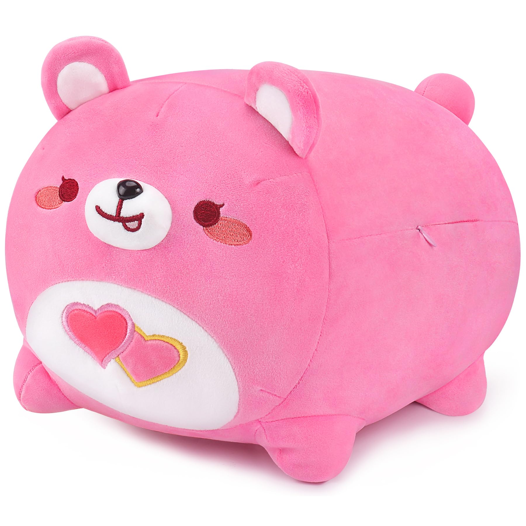 19.68 inch Bear Plush Toy Pink, Bear with Heart Pattern Pillow Toy Stuffed Bear Simulation Plush Bear Stuffed Animal and Plush Toys, Sofa and Bed Plush Pillow Hugging Pillow Back Cuhsion Bedroom Decor