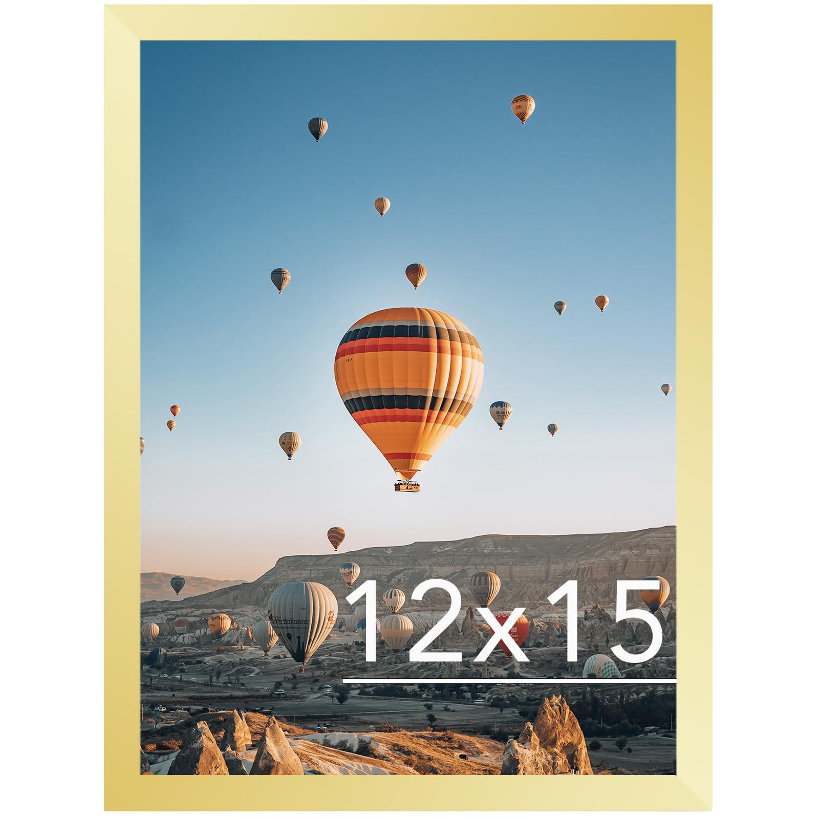 JCJMY Set Of 6 Black 12x17 Picture Frames - Shatterproof Plexiglass, Wall Or Tabletop