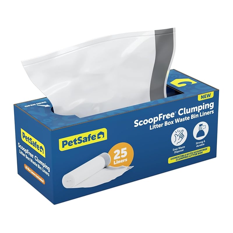 Forros para Caixa de Areia PetSafe ScoopFree SmartSpin e Clumping, 25 unidades