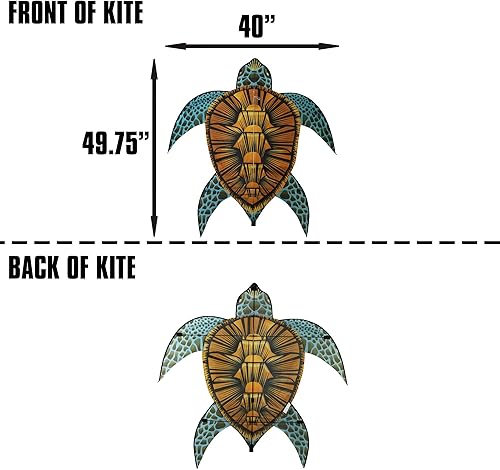Miniatura 3 de WindNSun Sea Life - Cometa de nailon con tortuga marina, 40 pulgadas de ancho