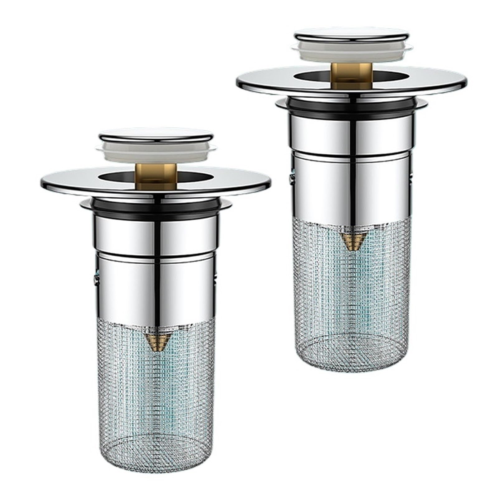 Universal Pop-Up Drain Plug with Hair Catcher(2pc)