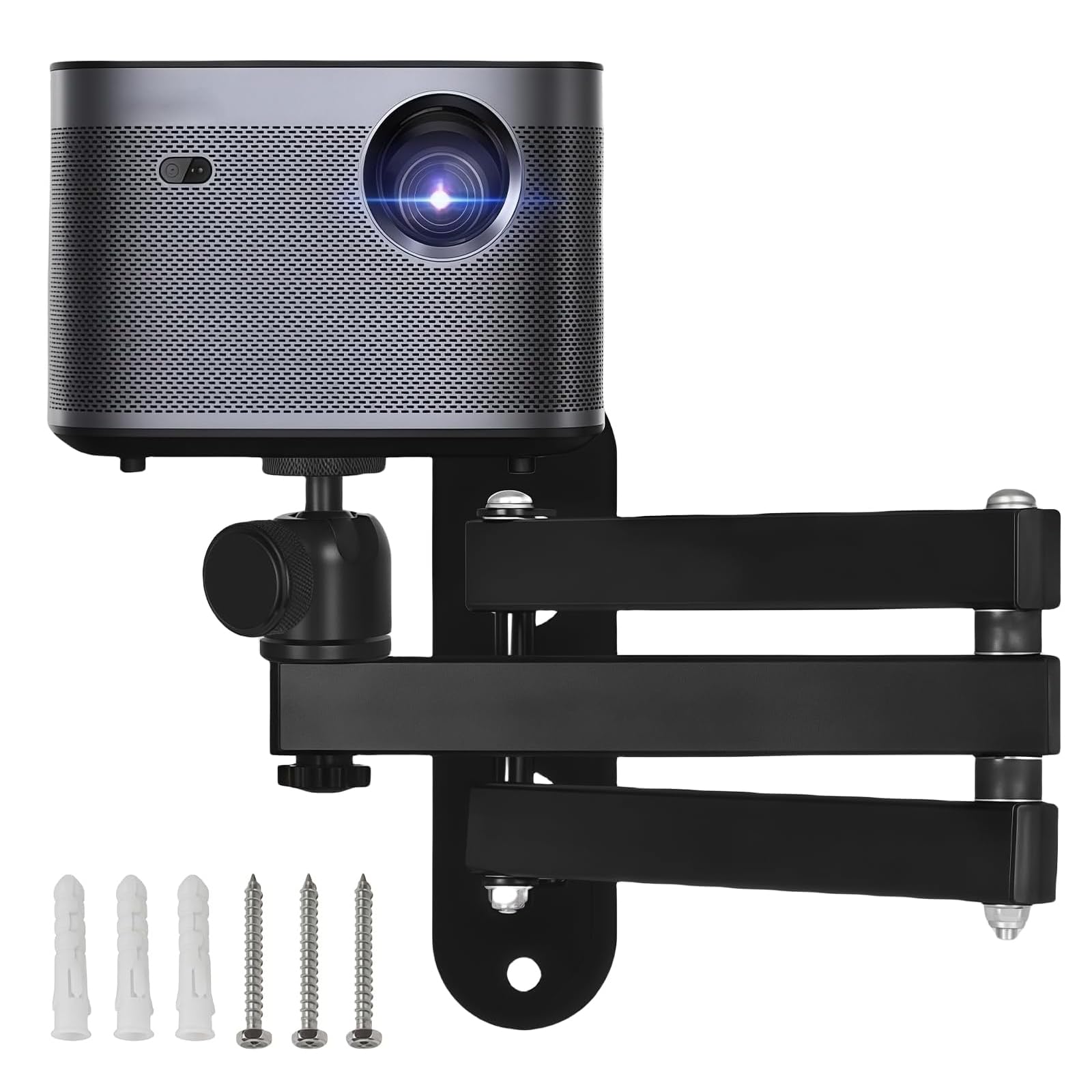 Supporto da Parete per Proiettore,Supporto per Proiettore Ruotabile a 360° con Interfaccia Filettata Da 1/4 Di Pollice, Staffa per Proiettore Da Soffitto/Parete Per Home Cinema, Sale Giochi, Uffici