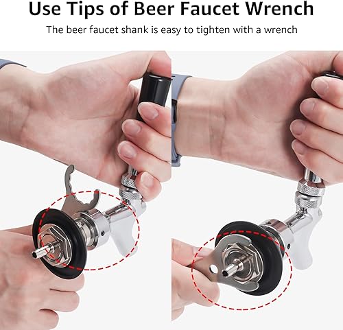 Miniatura 3 de Kit de vástago de grifo de cerveza de barril, no se pega, sin fugas, diámetro exterior de cerveza de 14 pulgadas, vástago de cerveza de 1-12