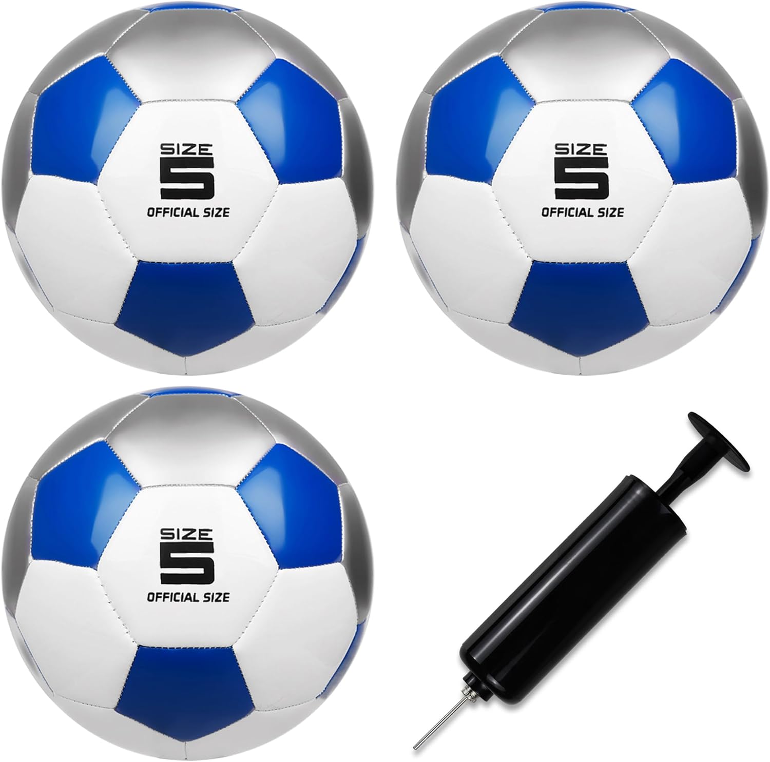 Pelota de entrenamiento de fútbol, pelotas de fútbol de práctica, tamaños clásicos 5 para jóvenes, adultos, perfectas para partidos o juegos al aire