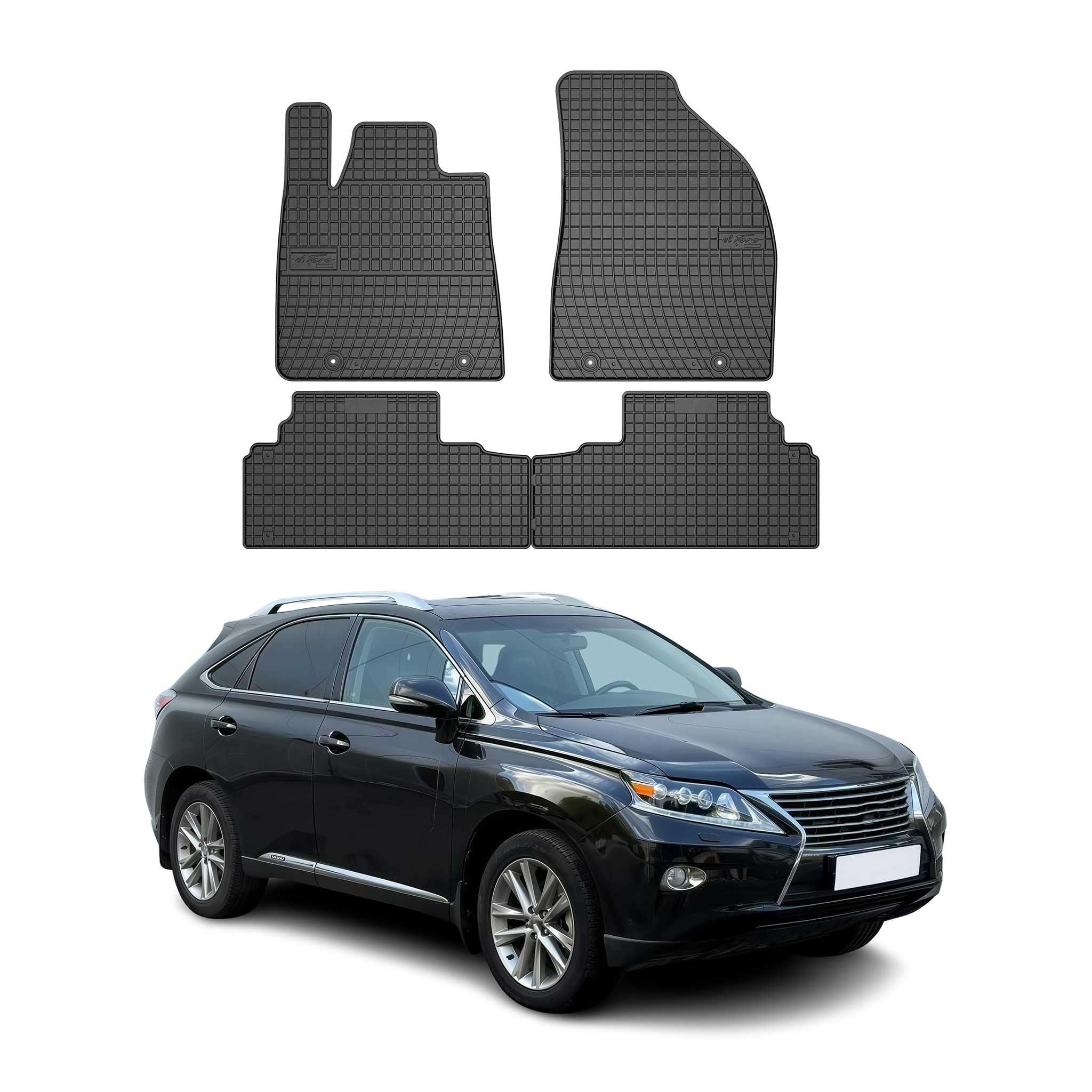 OMAC Fußmatten für Lexus RX Hybrid 2008-2015 Gummi 4tlg Schwarz
