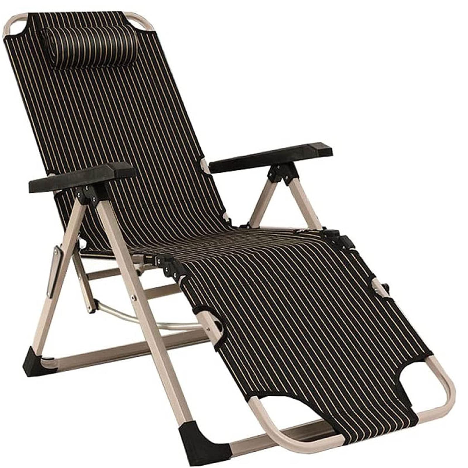 Fauteuil inclinable Pliable zéro gravité, Coussin pour chaises Longues, pour Jardin, terrasse, transats, lit inclinable, Charge jusqu'à 300 kg