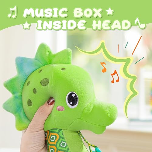 Miniatura 2 de Juguetes para bebés de 0 a 12 meses, juguetes musicales de peluche suaves con arrugado multisensorial, sonajero y texturas, juguetes para bebés con