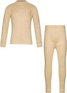 Conjunto de Ropa Interior Térmica de 2 Piezas para Niñas Camiseta de Manga Larga y Leggings Pantalones Largos de Elásticos Conjunto de Ballet Gimnasia