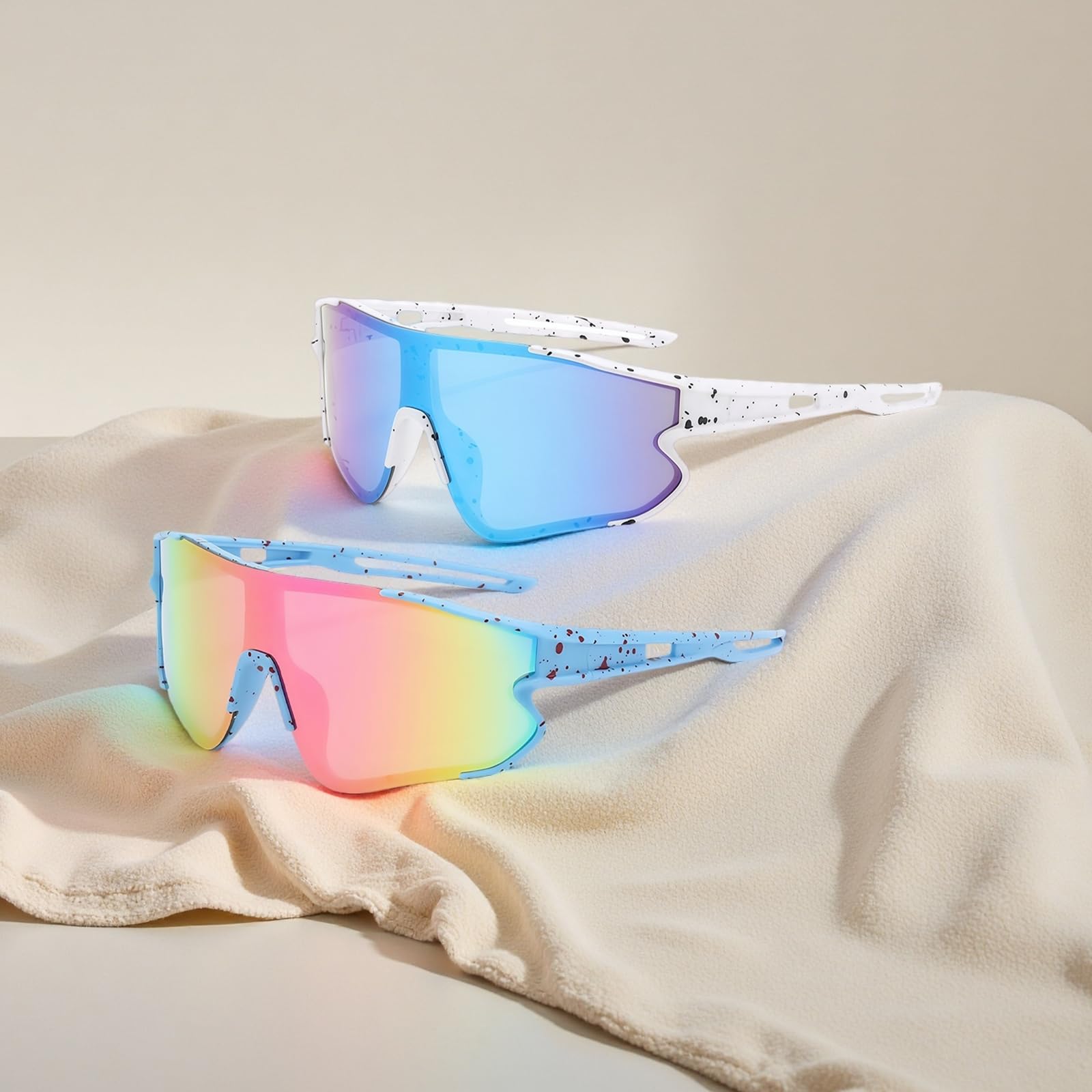 2 Coppie Di Occhiali Da Sole Da Uomo Polarizzato Da Sport Occhiali Da Sole Da Donna Polarizzati Da Bicicletta Uv400 Protezione Occhiali Da Sci, Bicicletta, Corsa