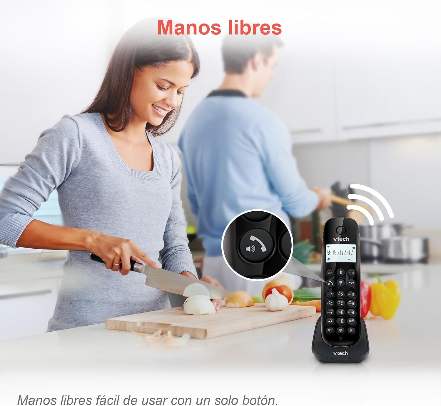 VTech CS1450 Teléfono inalámbrico DECT con contestador automático, función manos libres, bloqueo de llamadas, identificación de llamante/función de llamada en espera,pantalla retroiluminada y modo ECO 14