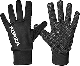 FORZA Winter Thermal Sports Grip+ Gloves – Insulated Fleece Lining, Hex Gel Grip, Water Resistant & Windproof – Sizes 4–11 – Ideal for Football, Rugby, Running & Outdoor Sports