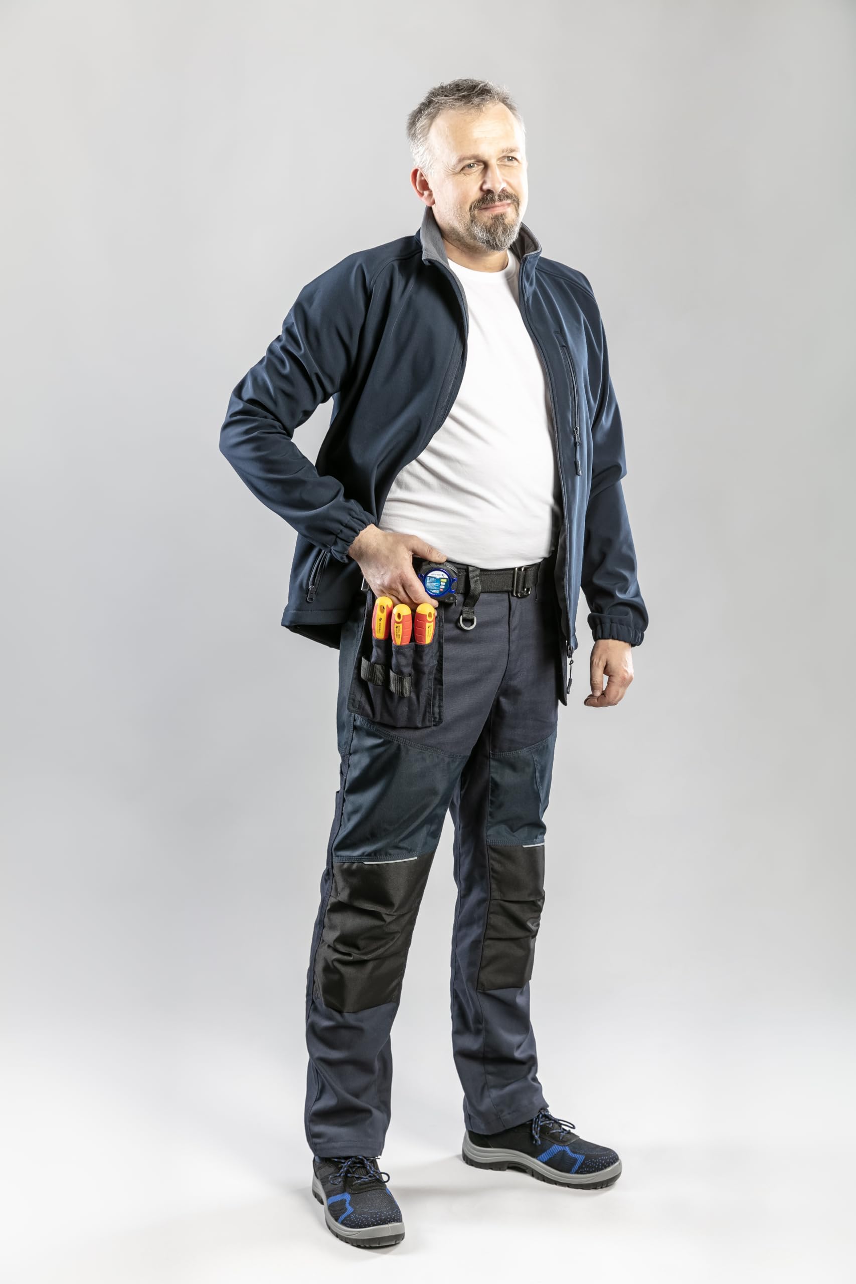 Högert Nekar - Pantalones de Trabajo con Bolsillos para Herramientas, Color Azul o Negro, Negro, XXXL