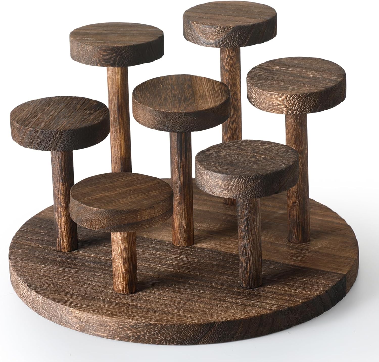 BBTO 7 Tier Wooden Display Stand for Figures Action Figure