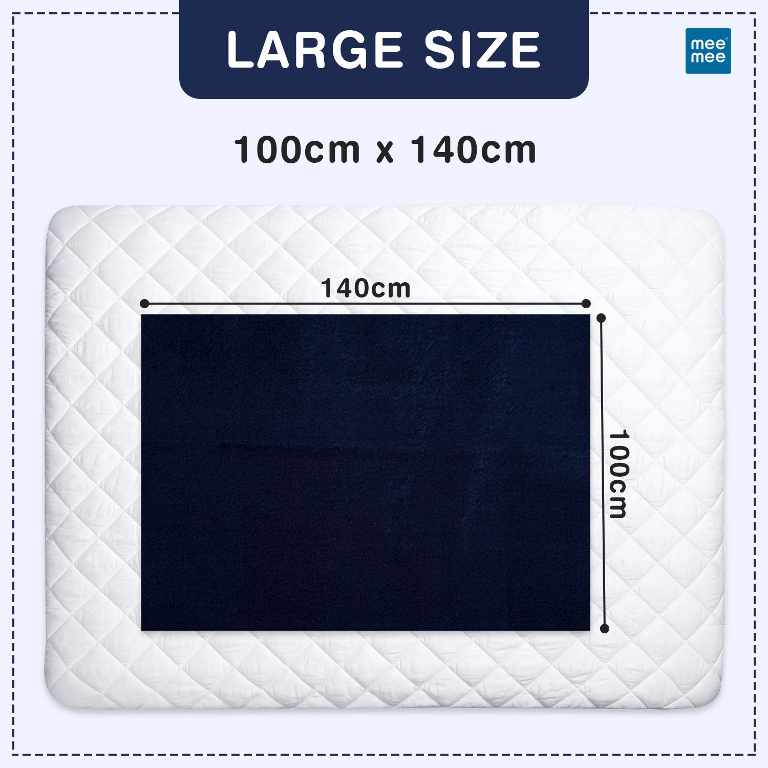 Mee Mee Instadry Anti-Piling Fleece Extra Absorbent, Cotton Bed Protector Mattress, Reusable Waterproof Quick Dry baby Cot sheet for Infant, Made Form Skin Friendly Large size 140x100cm (Salmon Rose) - Image 7 thumbnail