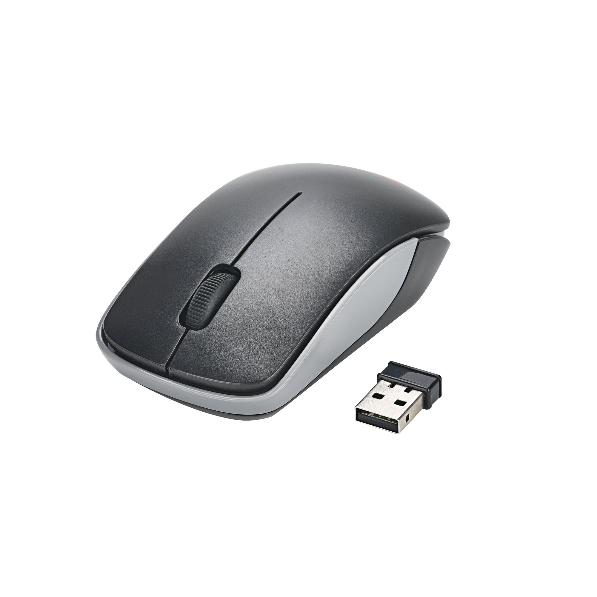 MCSaite 2.4G Slim Wireless Mouse with Nano Receiver (Black)