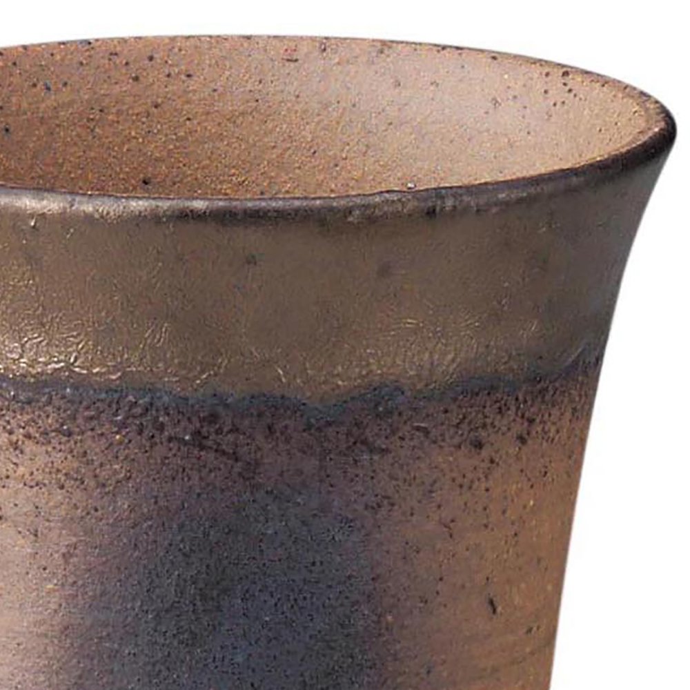 Sanpoto Banko Ware 10933 Beer Cup, Bronze, 6.8 fl oz (200 ml), Bizen Gold