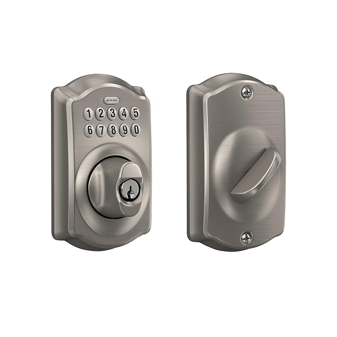 Schlage Camelot Satin Nickel Keypad Deadbolt