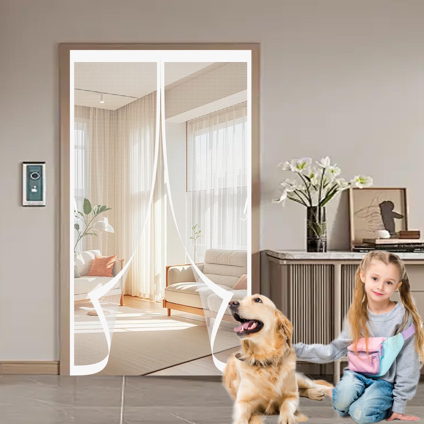 Moustiquaire porte pour balcon afin de ventiler la maison sans mouches