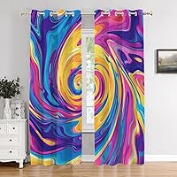 Vista 18 de Maritime Ocean Cafe Curtains,Anchors Nautical Art Blackout Tier Curtain Multilayer Polyester Short Kitchen Drapes 2 Pack 26X24 Inches Anclajes