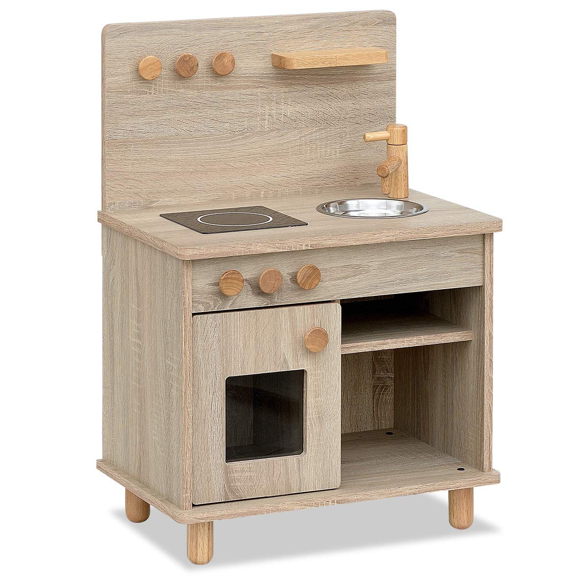 おままごとキッチン 木製 Amazon | 木製 ままごとキッチン poet(ポエト) (完成品, ナチュラル