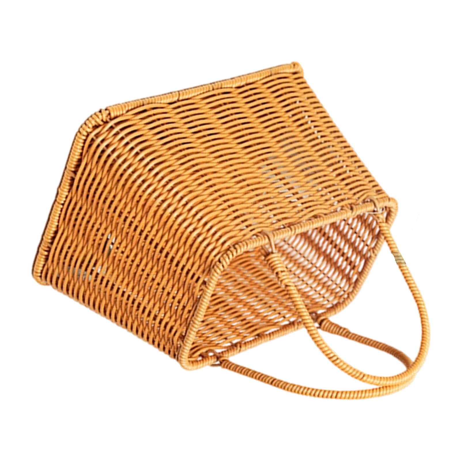 HENYGEN Sturdy Woven Storage Container Waterproof Bin for Fruits Snacks and Picnics Supplies in Unique Design PP Woven Basket
