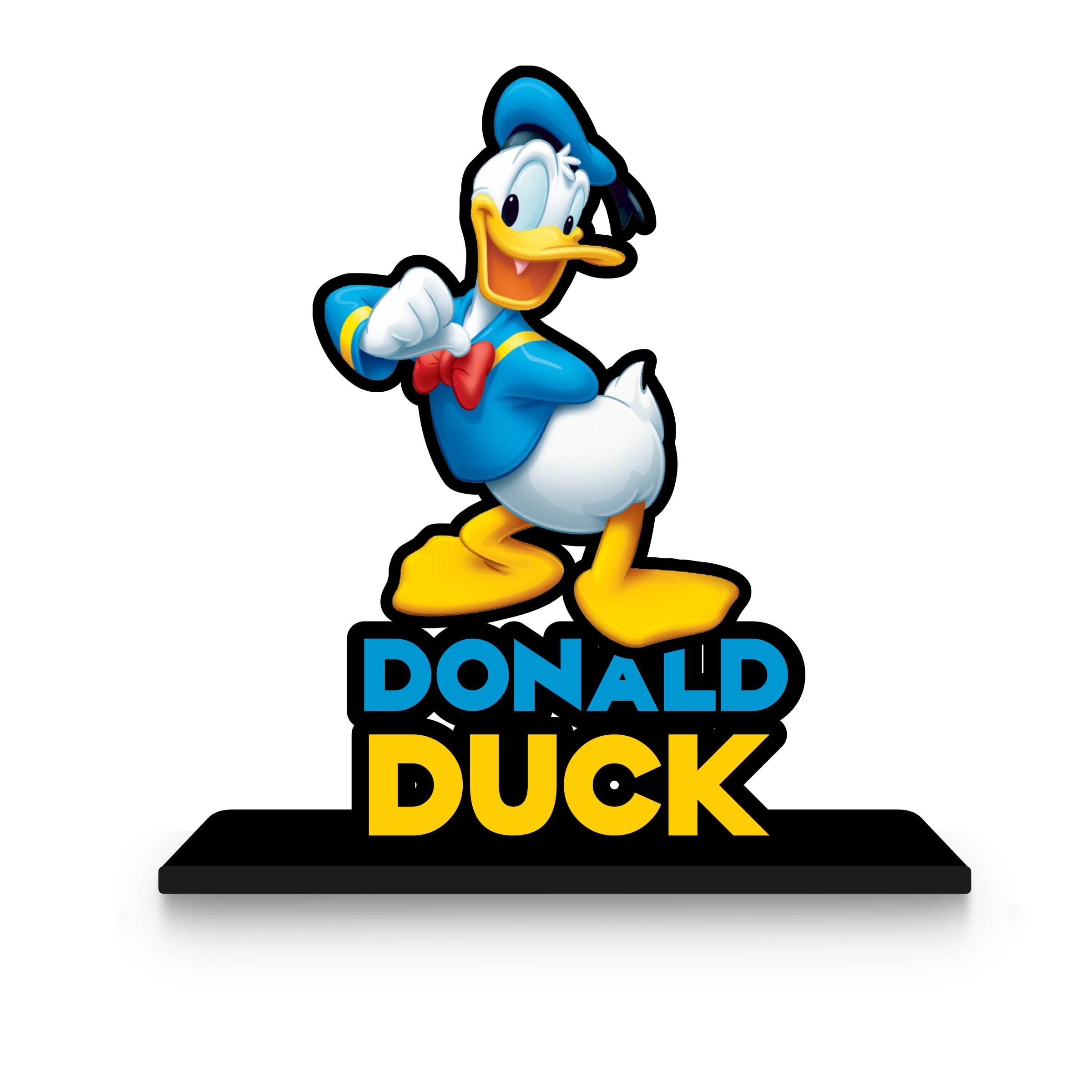 Regalocasila Donald Duck Image Wooden Quote Showpiece Item for Home Decoration Study Table Book Shelf Home Dcor Best for Office Desk Living Room Bedroom