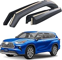 Goodyear Shatterproof In-Channel Window Deflectors for Toyota Highlander 2020-2026 - Rain Guards, Vent Visors, 4PCS GY003460LP
