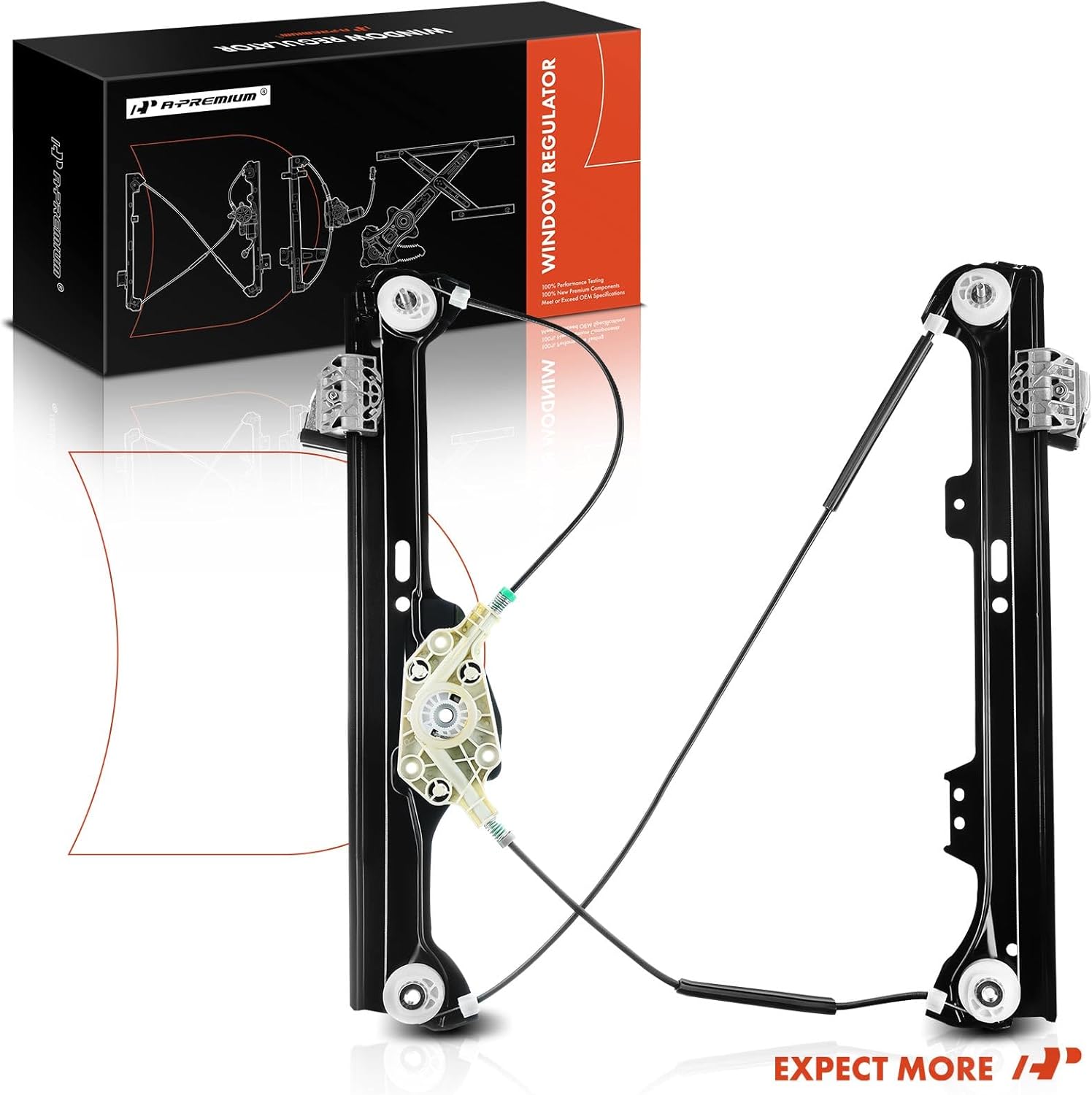 A-Premium Power Window Regulator Without Motor Replacement for BMW E60 E61 528i 530i 535i 550i xDrive M5 2004-2010 Front Right Passenger Side