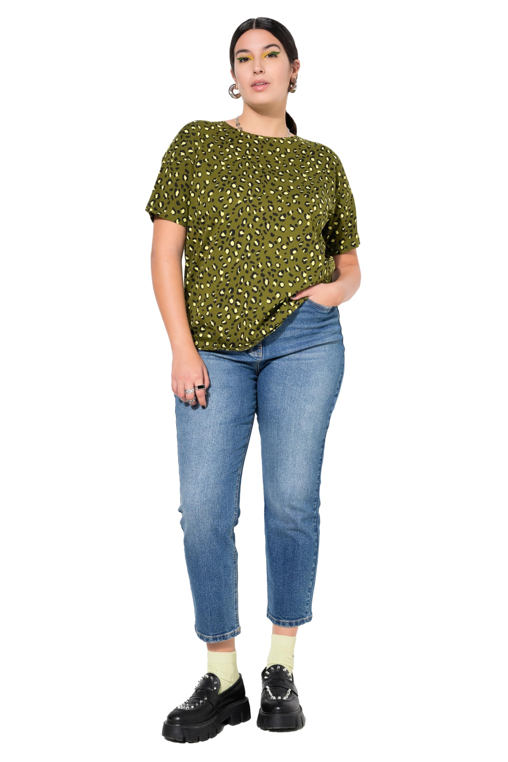 Studio Untold Damen große Größen Übergrößen Plus Size Mom-Jeans, 5-Pocket 838344