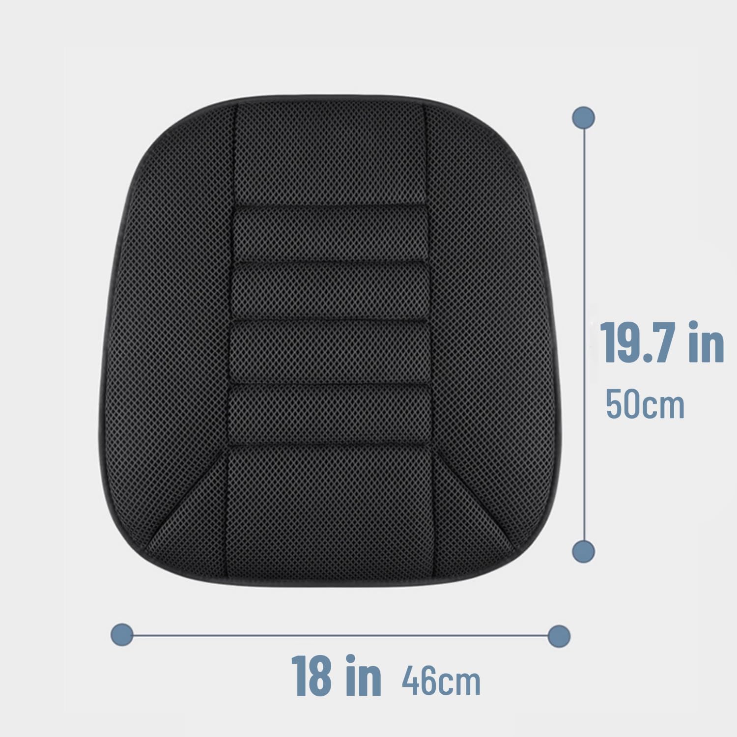 Cuscino Sedile Auto per Suzuki Ignis II 2016-2019, Tappetino Rinfrescante Estivo Rete Nido d'Ape Traspirante Protezione Interni Antiscivolo,Black