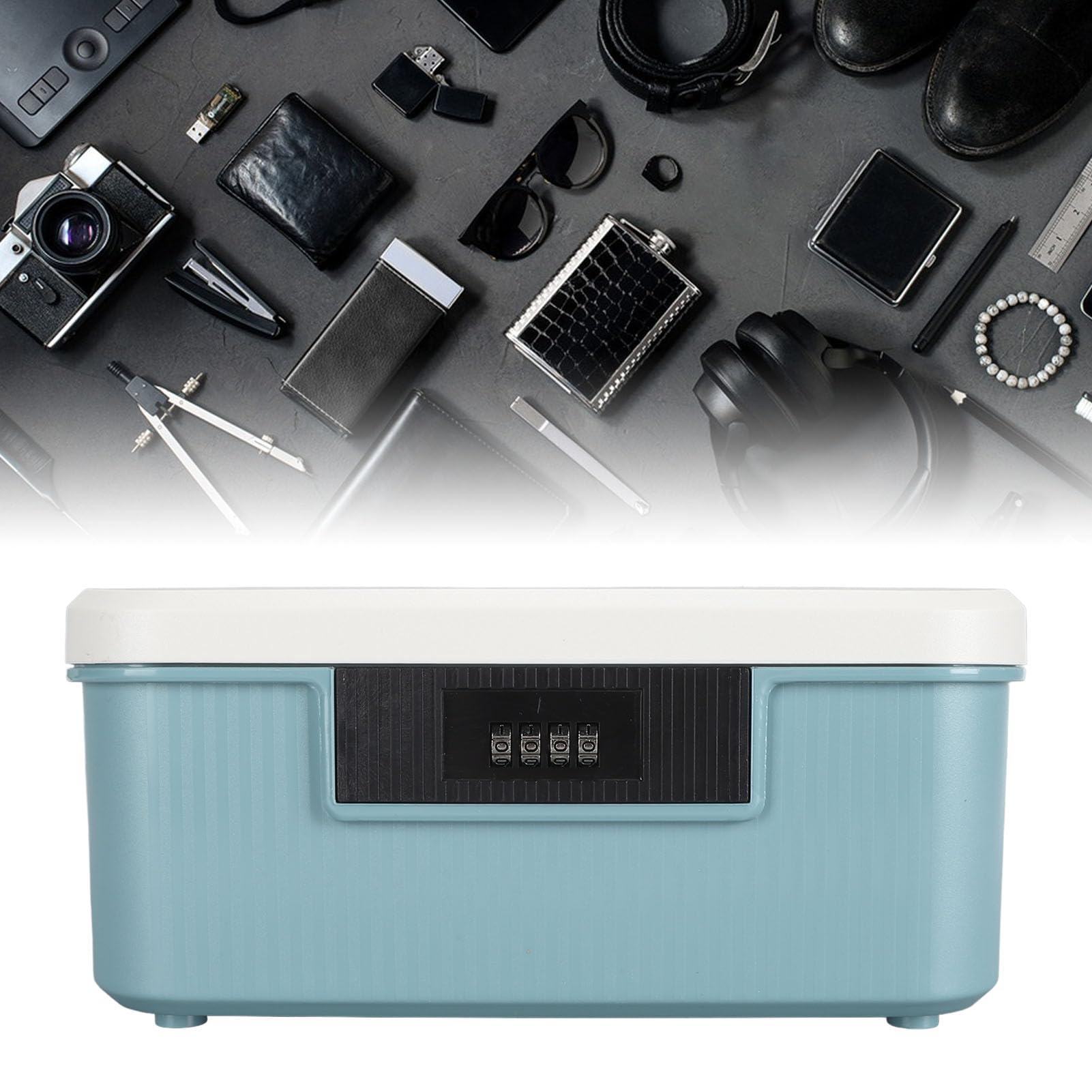 Locking Trunk Storage, Portable Safe Box, Combination Security Case Lockbox with Code, Large Capacity Security Lockbox - Image 2