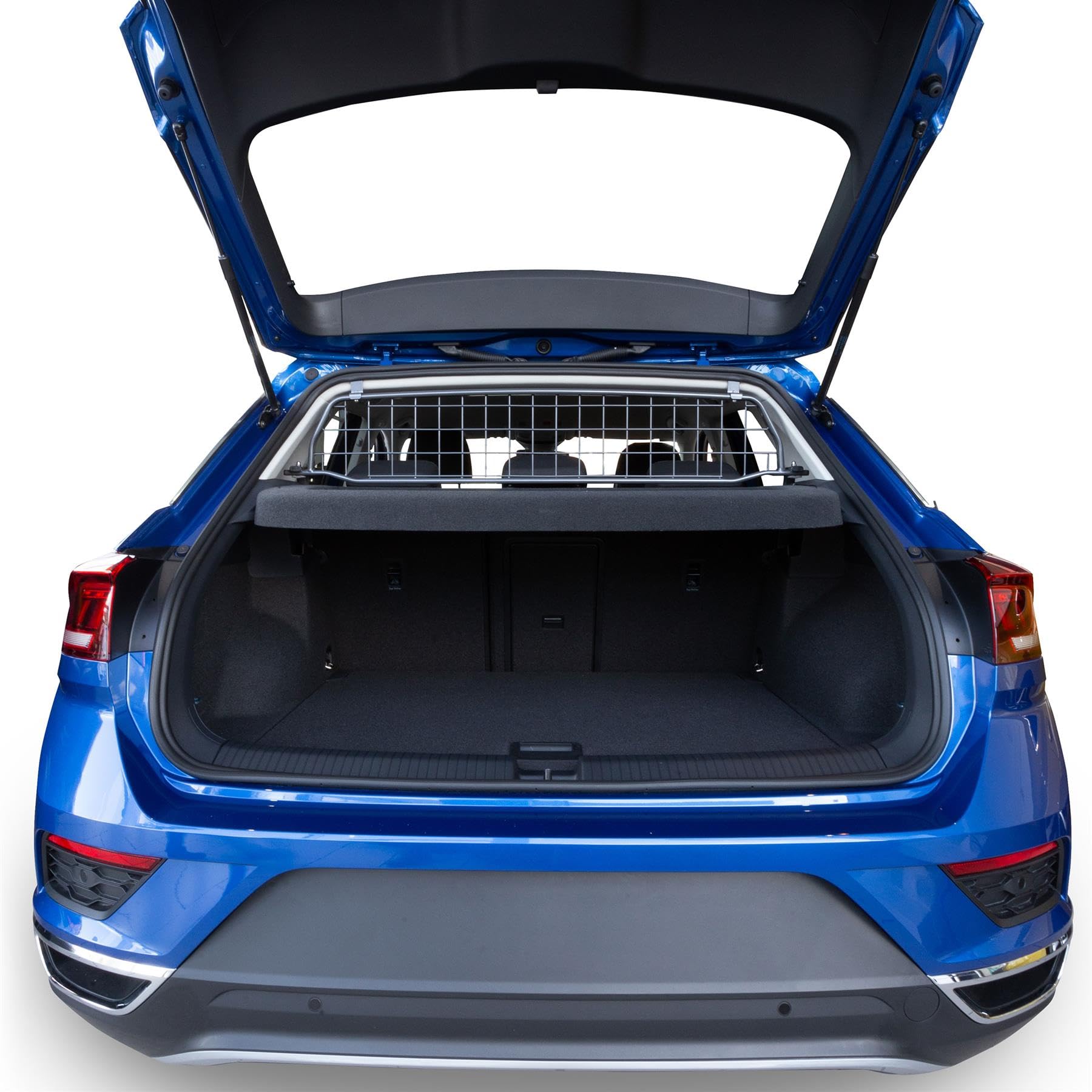 Travall Dog Guard for Volkswagen T-Roc (2017-) Tailored Fit Luggage Barrier Load Separator Heavy Duty Powder Coated Steel Pet Barrier Mesh Cage Car Seat Compatible